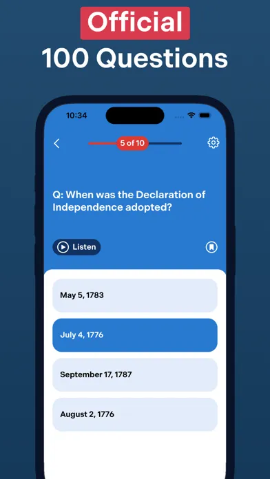 US Citizenship Test 2024 App स्क्रीनशॉट