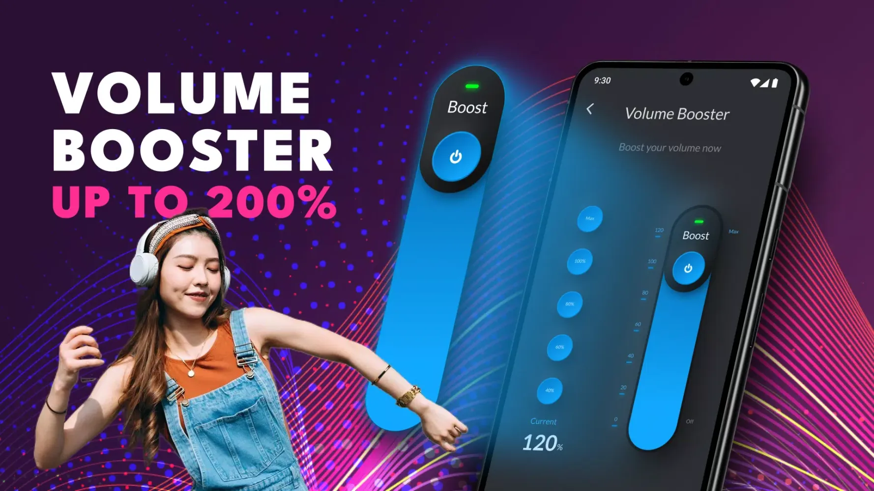 Tangkapan layar Volume Booster