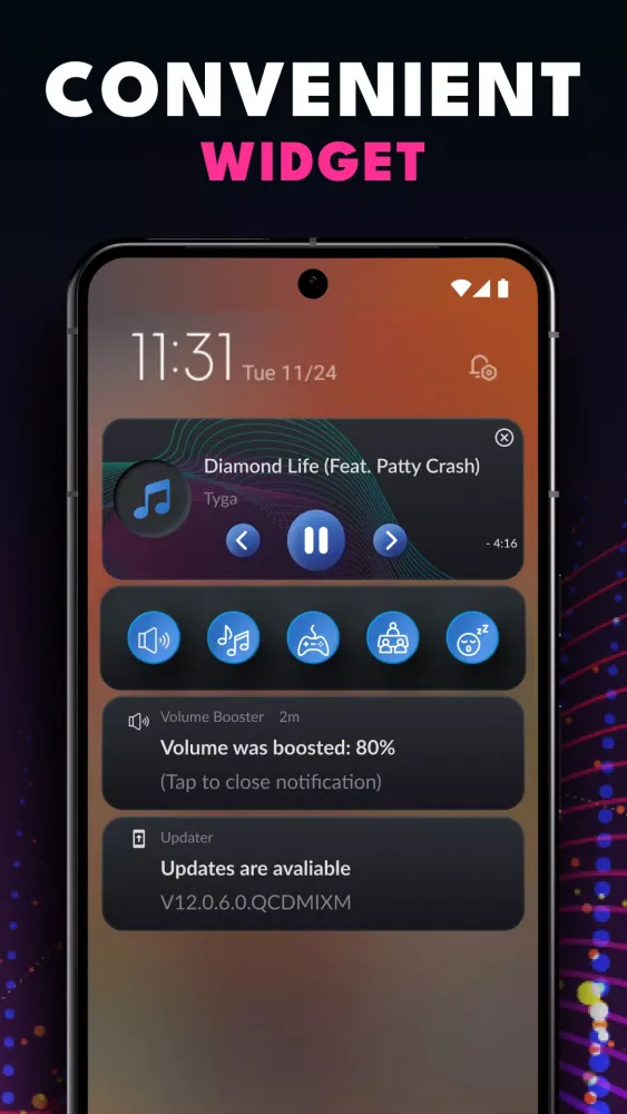 Tangkapan layar Volume Booster