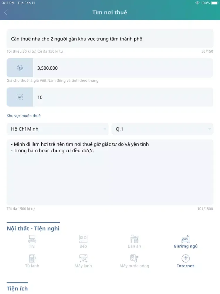 Goodhomes.vn: App tìm nơi thuê iPad  Ekran Görüntüleri