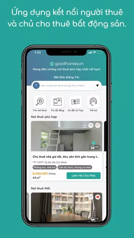 Goodhomes.vn: App tìm nơi thuê Ekran Görüntüleri