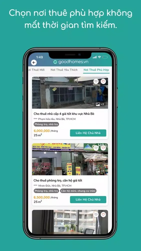Goodhomes.vn: App tìm nơi thuê Ekran Görüntüleri