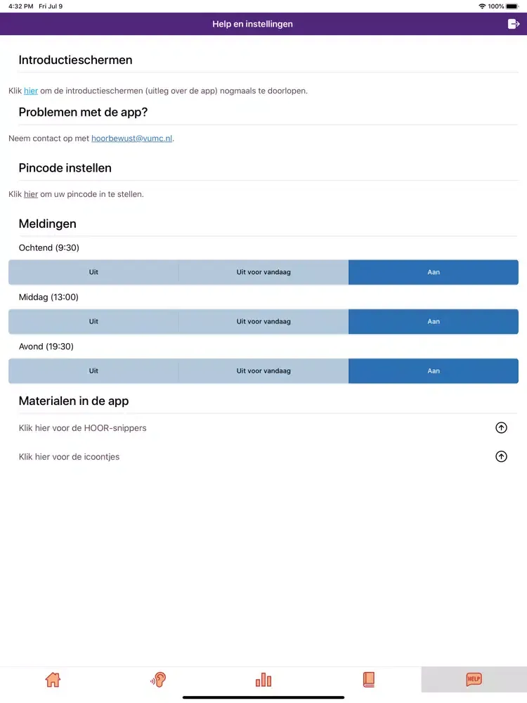 Ảnh chụp màn hình của HOOR-bewust iPad 