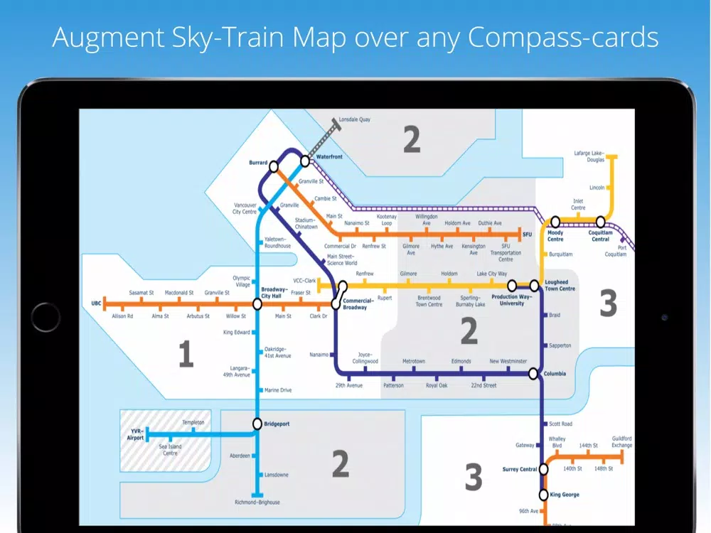 Vancouver Skytrain AR map iPad 应用截图