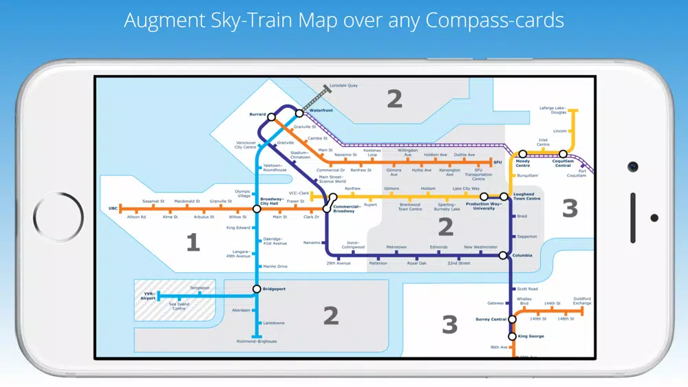 Vancouver Skytrain AR map应用截图