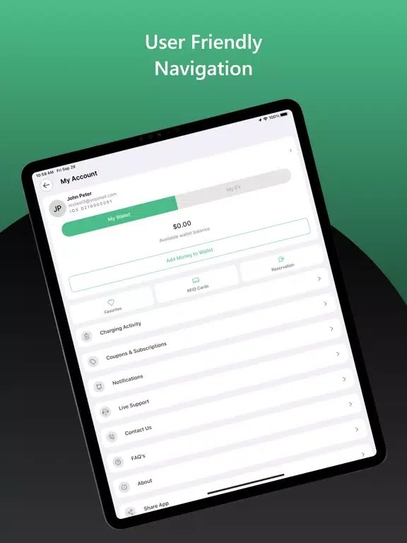 ChargeSmart EV iPad  スクリーンショット