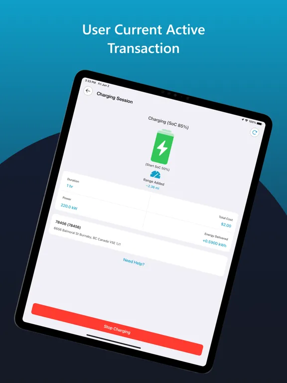 GIDDYUP EV CHARGING iPad  Ekran Görüntüleri