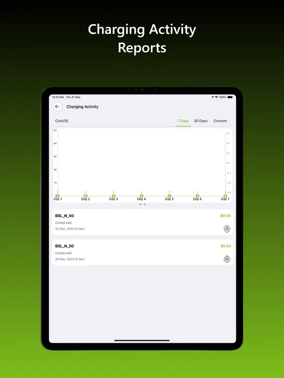 Zrzuty ekranu GRAVITI EV CHARGING iPad 