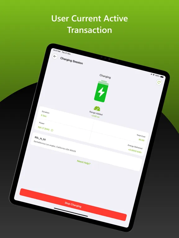 Zrzuty ekranu GRAVITI EV CHARGING iPad 