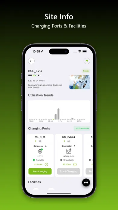 Zrzuty ekranu GRAVITI EV CHARGING