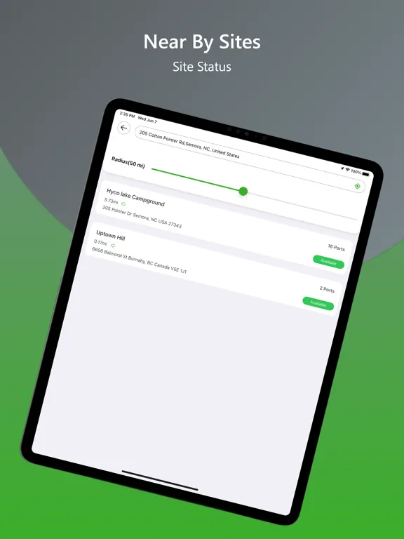 Greenspeed EV Charging iPad  Screenshots