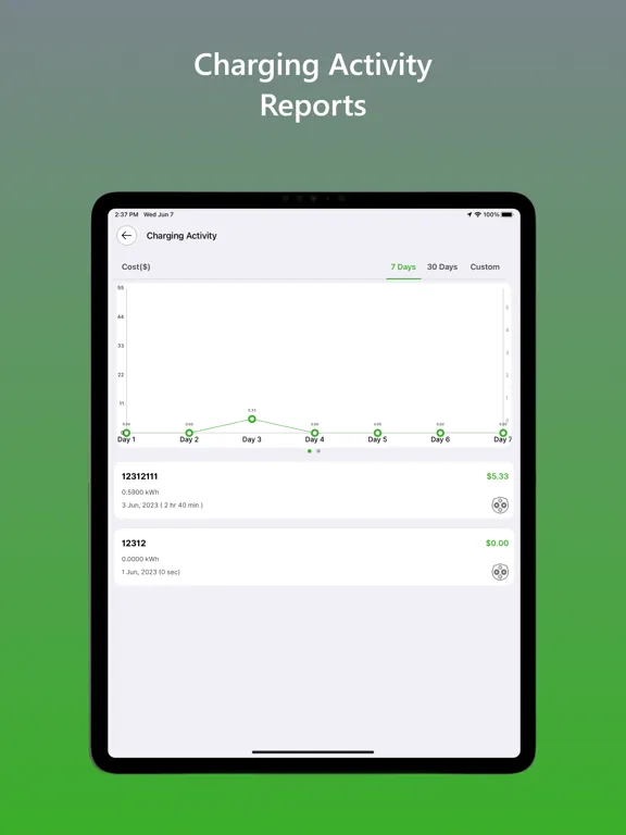 Greenspeed EV Charging iPad  Screenshots