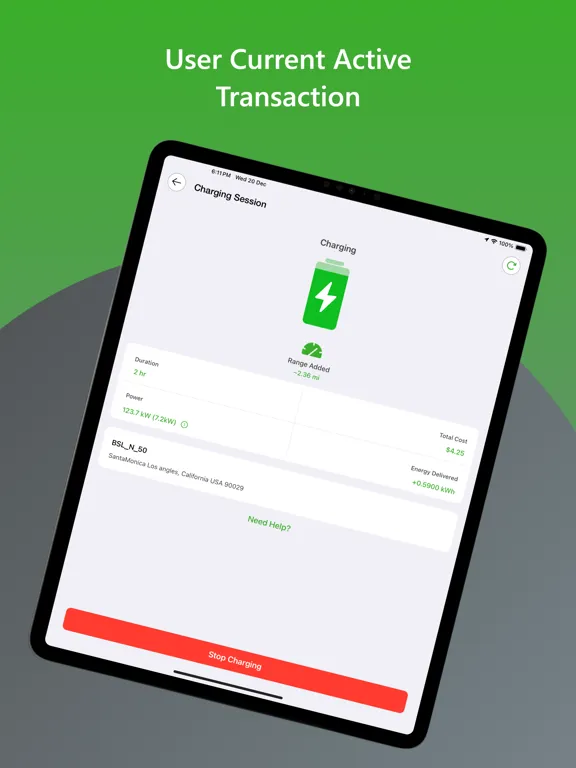 Greenspeed EV Charging iPad  Screenshots