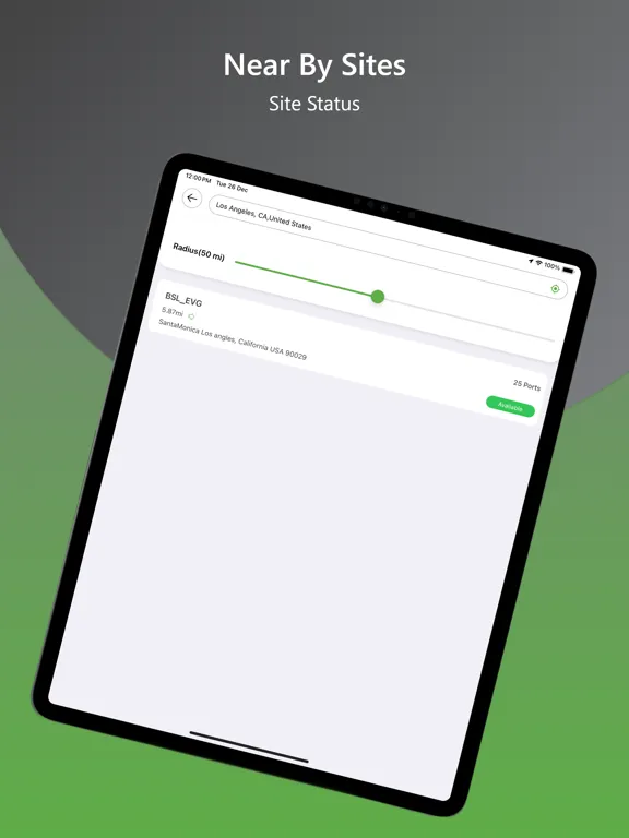 Tangkapan skrin Tellus Power Green iPad 