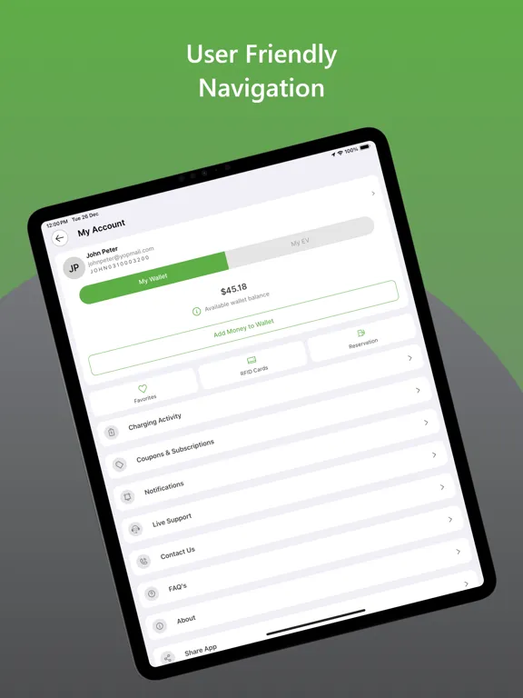 Tangkapan skrin Tellus Power Green iPad 