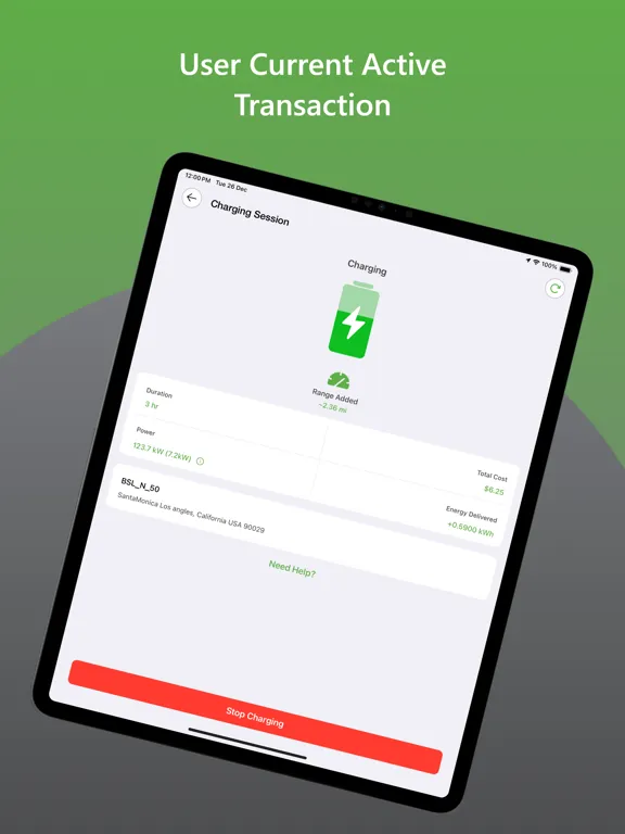 Tangkapan skrin Tellus Power Green iPad 