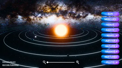 Ảnh chụp màn hình của Solar System Planets: 3D Space