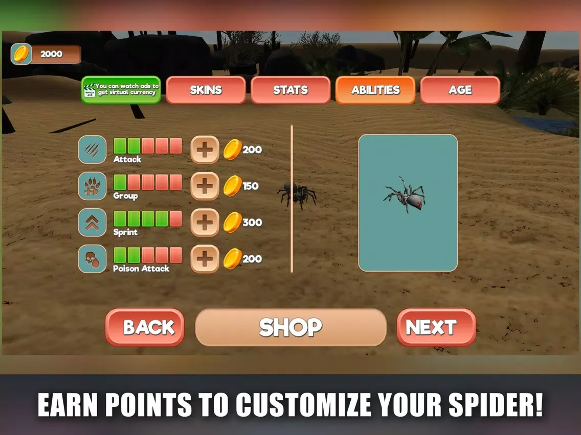 Capturas de tela do Black Widow Spider Simulator iPad 