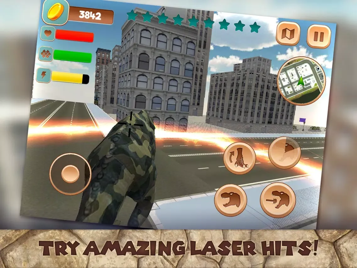 Dinosaur T-Rex - City Attack iPad  Ekran Görüntüleri