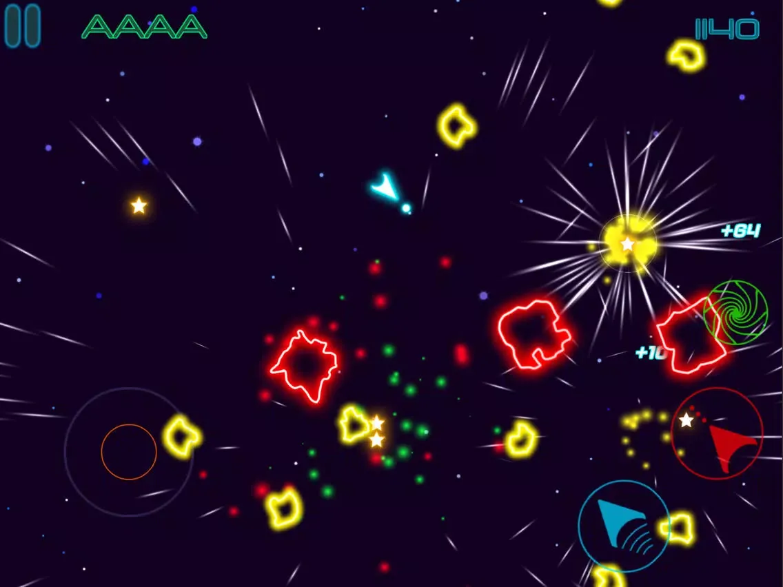 Glow Asteroids Shooter iPad  Screenshots