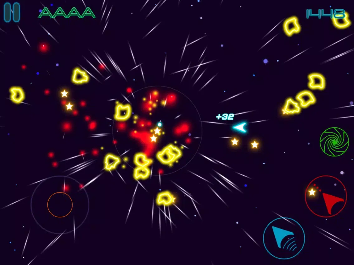 Glow Asteroids Shooter iPad  Screenshots