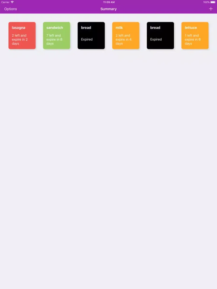 Скриншоты Fridge Track iPad 