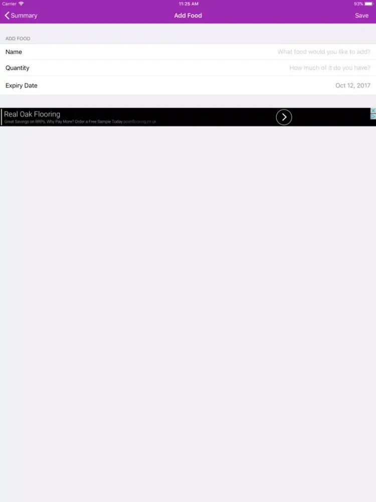 Скриншоты Fridge Track iPad 