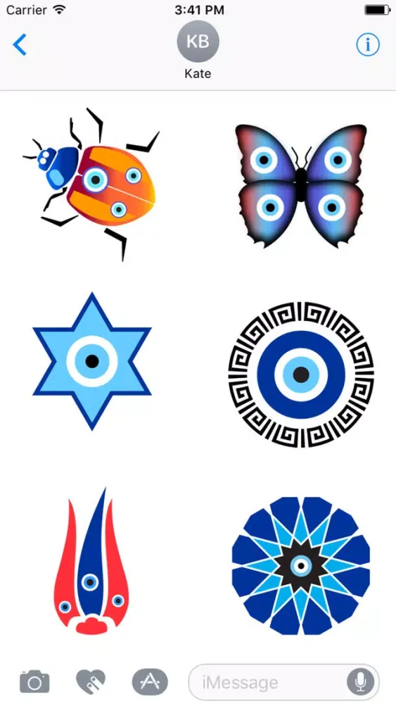 Evil Eye Sticker, Nazar Protection, Set 2应用截图