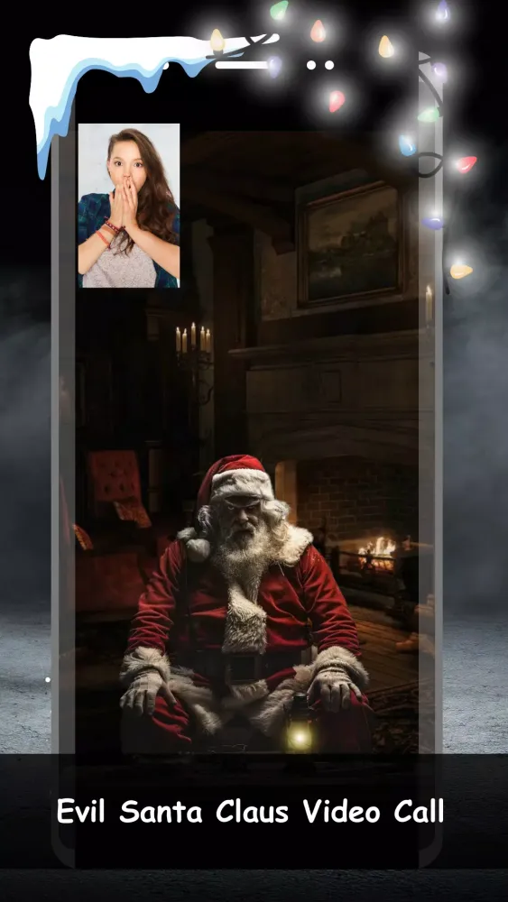 evil santa claus video call 스크린샷