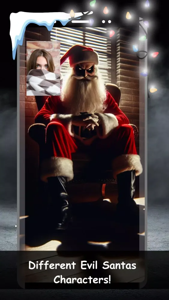 evil santa claus video call 스크린샷
