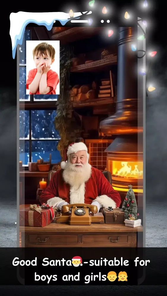 evil santa claus video call 스크린샷