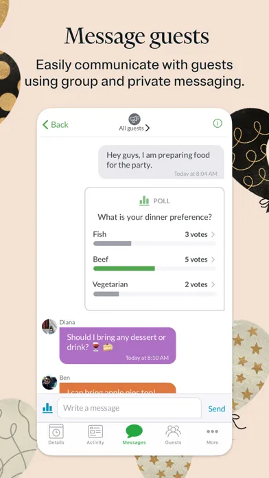 Tangkapan layar Evite: Party Invitation Maker