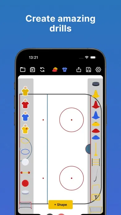 Capturas de tela do Coach Tactic Board: Hockey++