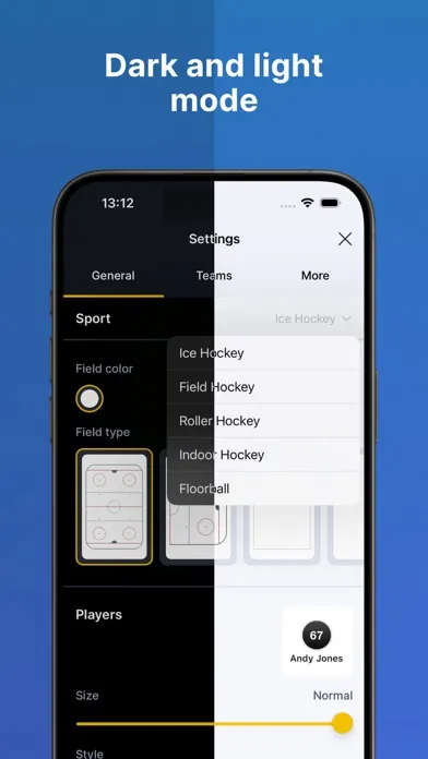 Capturas de tela do Coach Tactic Board: Hockey++