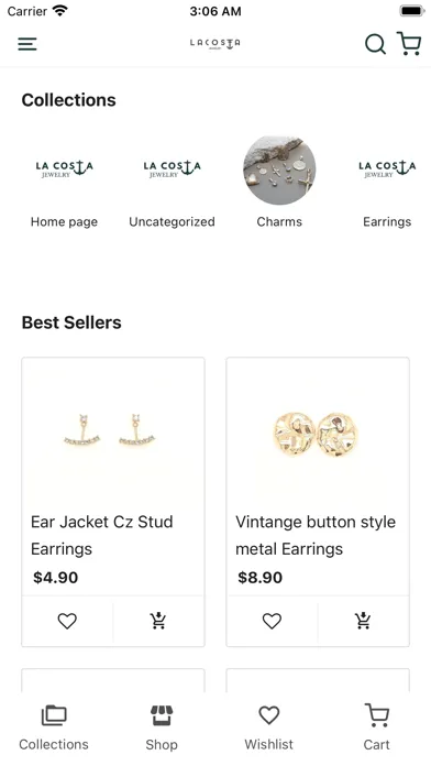 Captures d'écran de LaCosta Jewelry