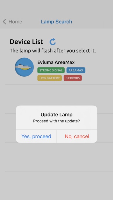 ภาพหน้าจอของ Evluma OTA