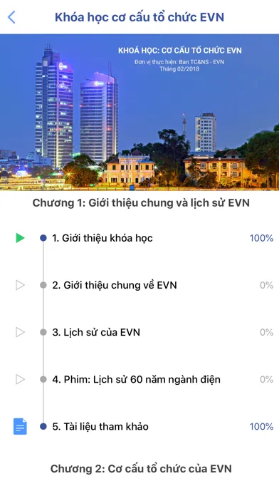 EVN E-Learning Screenshots