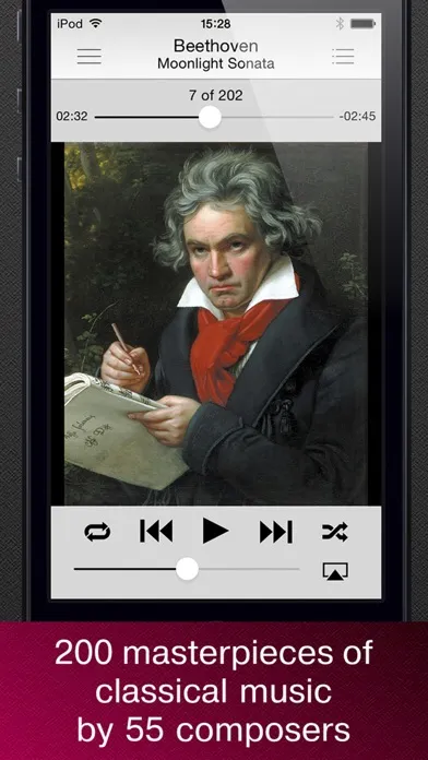 Masterpieces of classical music. Screenshots