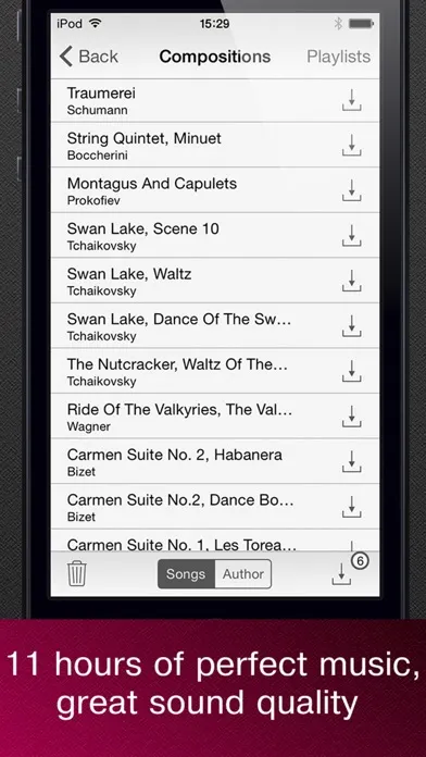 Masterpieces of classical music. Screenshots