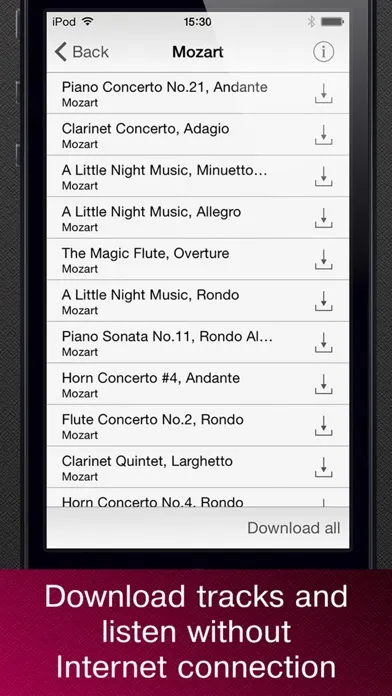 Masterpieces of classical music. Screenshots