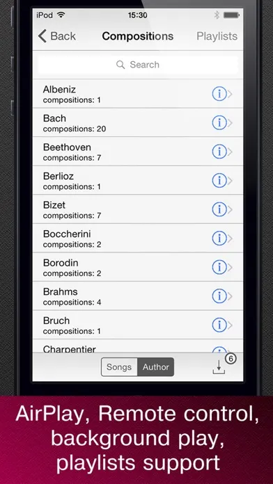 Masterpieces of classical music. Screenshots