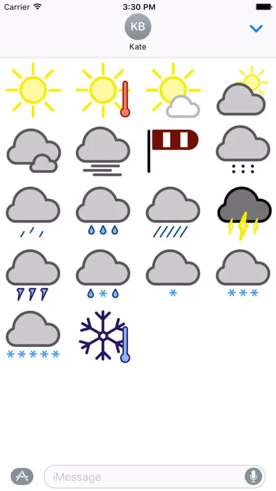Weather Stickers for Messages Screenshots