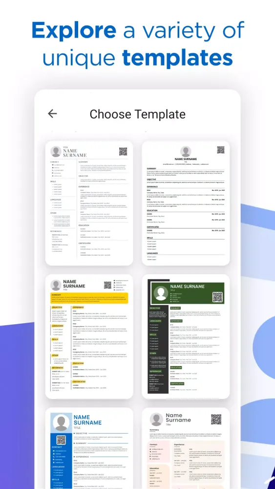 AI Resume Builder CV Maker PDF Screenshots
