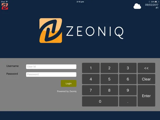 Zeoniq POS iPad  Screenshots