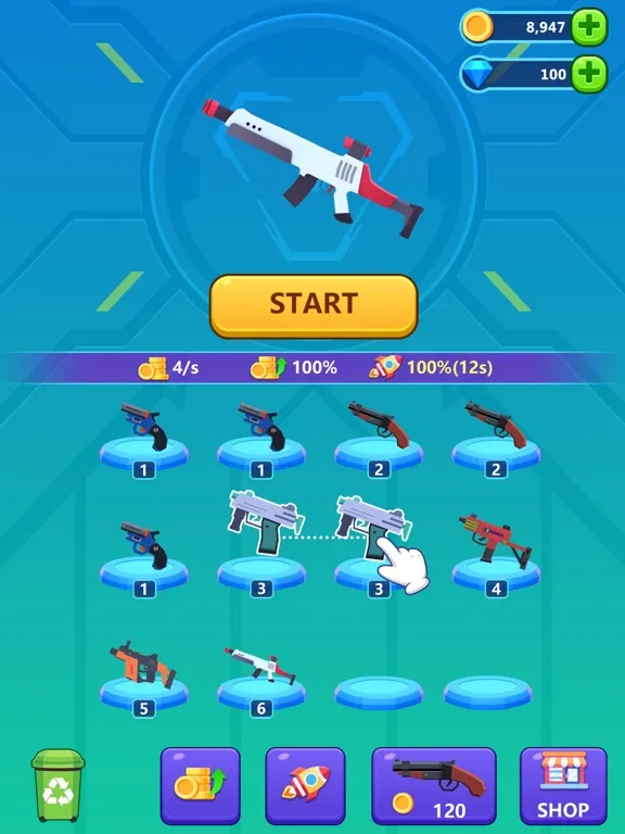 Monster Evolution-Merge Sniper iPad 應用截圖
