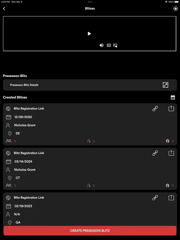 Ảnh chụp màn hình của Evolution Recruiting iPad 