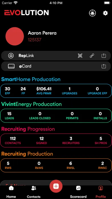 Ảnh chụp màn hình của Evolution Recruiting