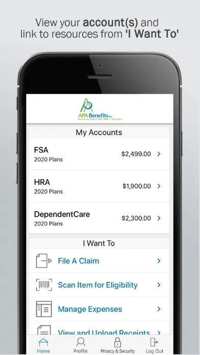 Скриншоты APA BENEFITS FSA/HRA/HSA