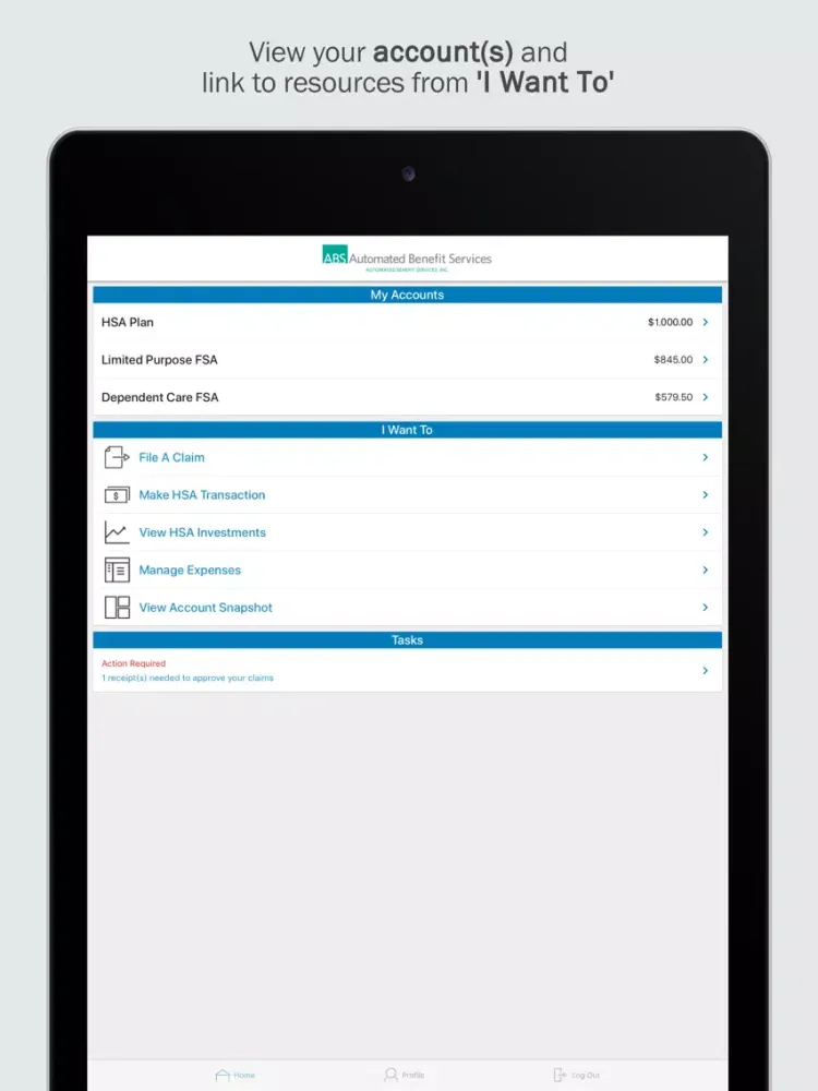 Automated Benefit Svcs FSA iPad  স্ক্রিনশট