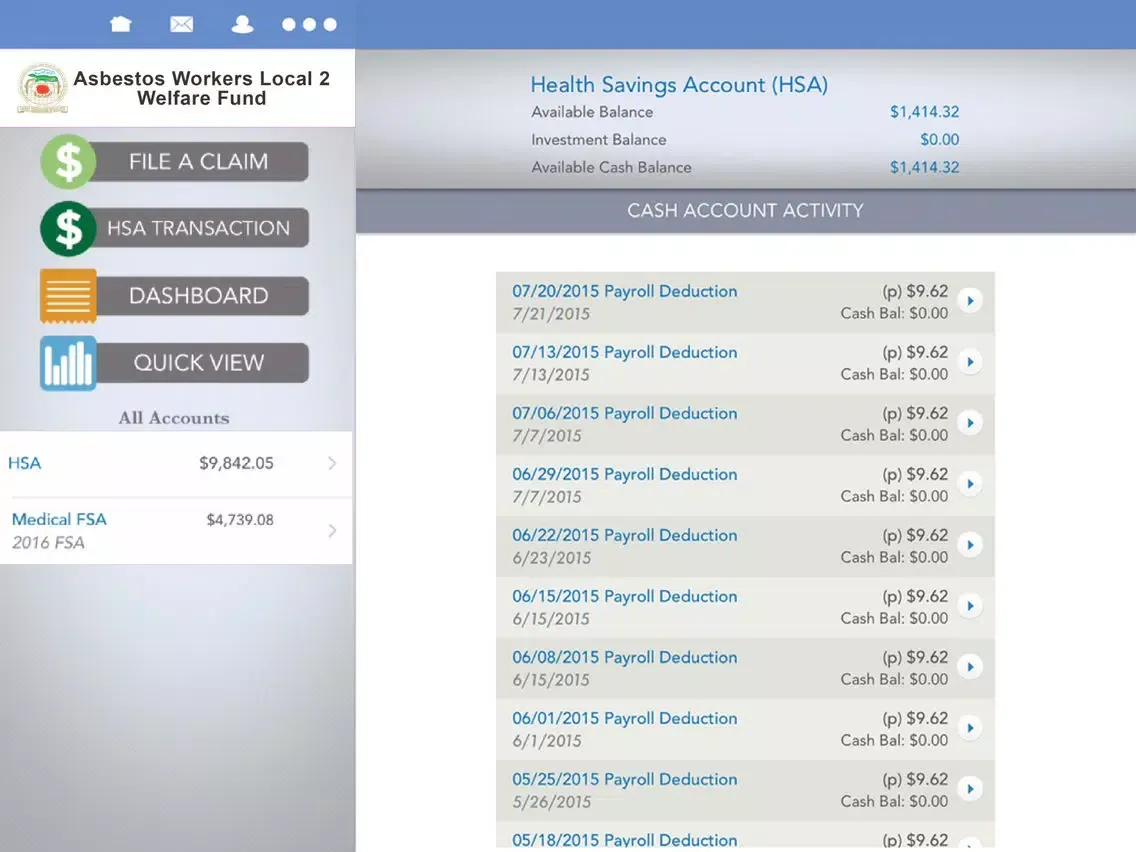 ภาพหน้าจอของ Asbestos Workers Local 2 HRA iPad 